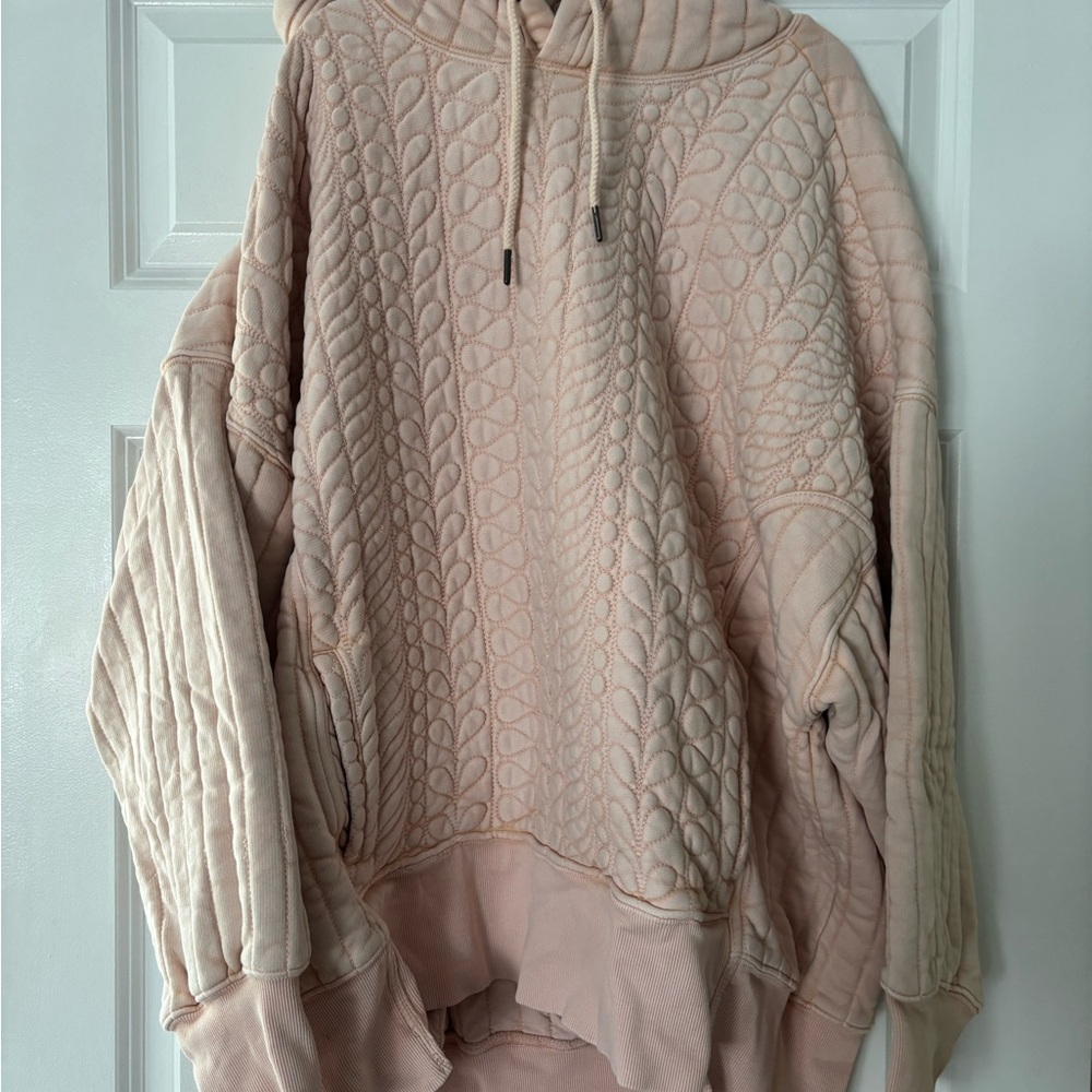 Free People Movement Quilted Pink Sweatshirt/Hoodie